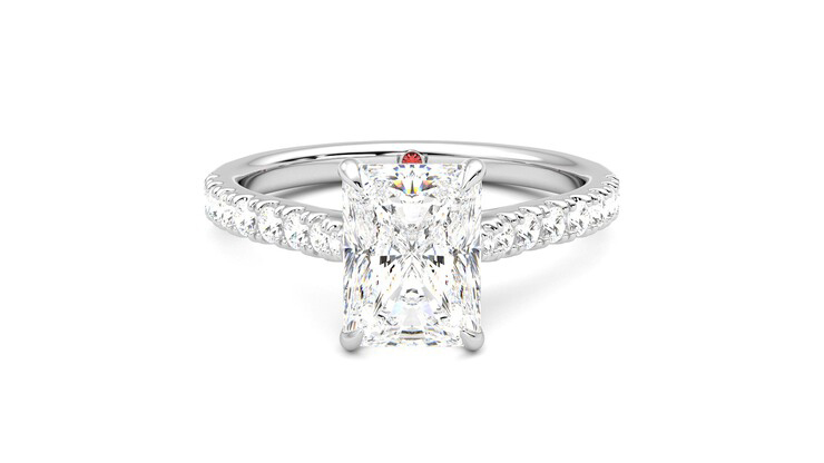 Taylor & Hart Aurora Radiant Engagement Ring 360 degree image 0