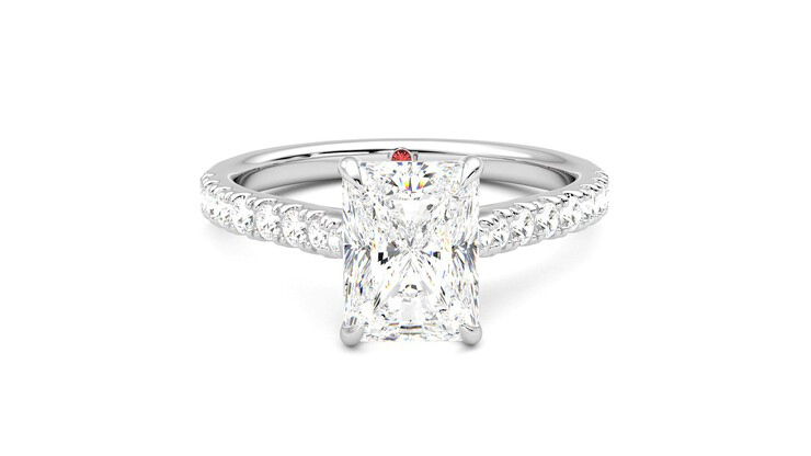 Taylor & Hart Aurora Radiant Engagement Ring 360 degree image 1
