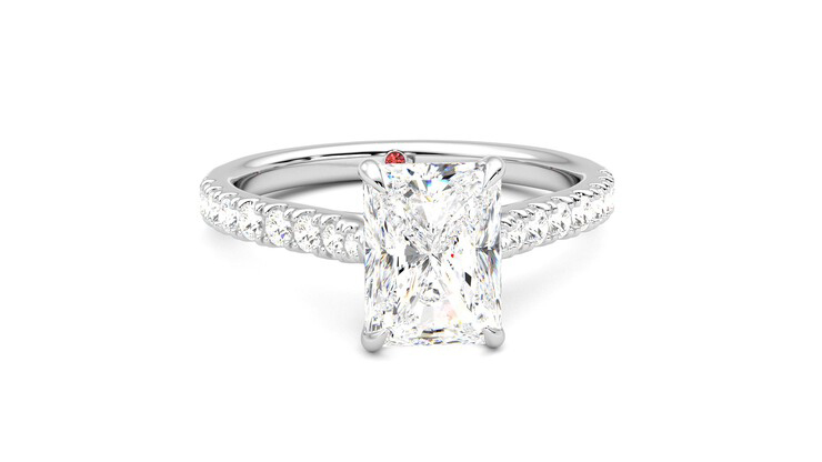 Taylor & Hart Aurora Radiant Engagement Ring 360 degree image 2