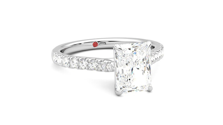 Taylor & Hart Aurora Radiant Engagement Ring 360 degree image 4