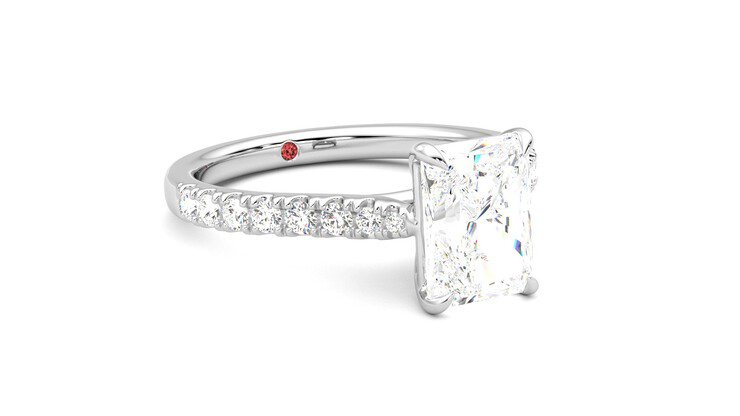 Taylor & Hart Aurora Radiant Engagement Ring 360 degree image 5