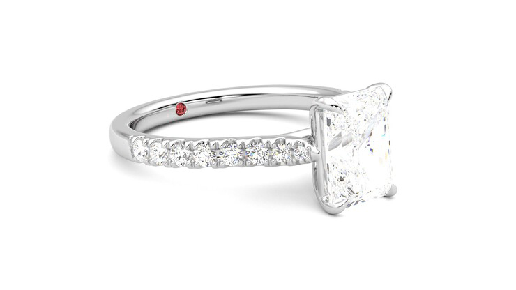 Taylor & Hart Aurora Radiant Engagement Ring 360 degree image 6
