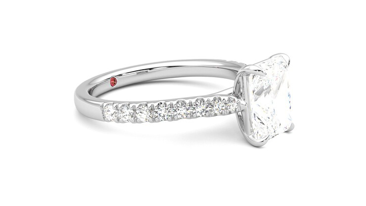 Taylor & Hart Aurora Radiant Engagement Ring 360 degree image 7