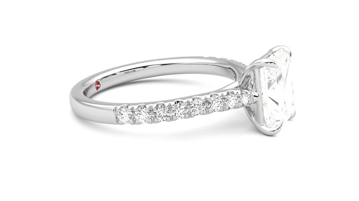 Taylor & Hart Aurora Radiant Engagement Ring 360 degree image 8