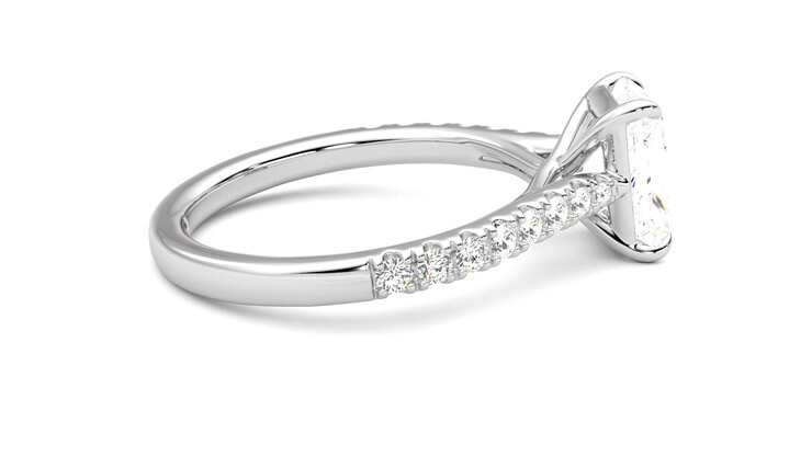 Taylor & Hart Aurora Radiant Engagement Ring 360 degree image 10