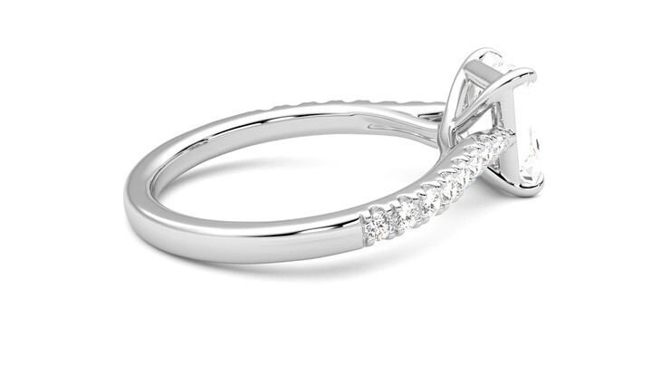 Taylor & Hart Aurora Radiant Engagement Ring 360 degree image 11