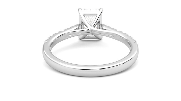 Taylor & Hart Aurora Radiant Engagement Ring 360 degree image 15