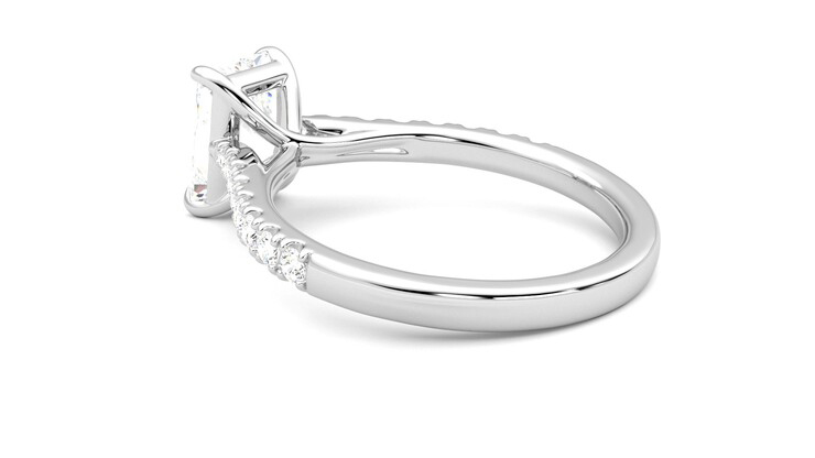 Taylor & Hart Aurora Radiant Engagement Ring 360 degree image 18