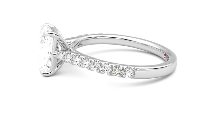 Taylor & Hart Aurora Radiant Engagement Ring 360 degree image 21