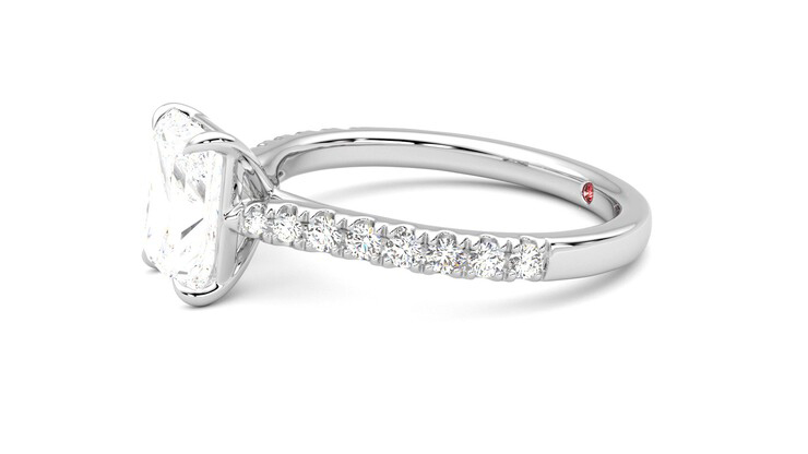 Taylor & Hart Aurora Radiant Engagement Ring 360 degree image 22