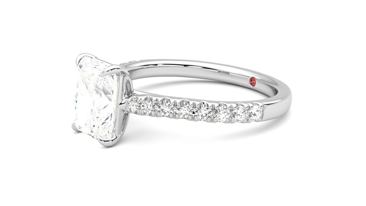 Taylor & Hart Aurora Radiant Engagement Ring 360 degree image 23