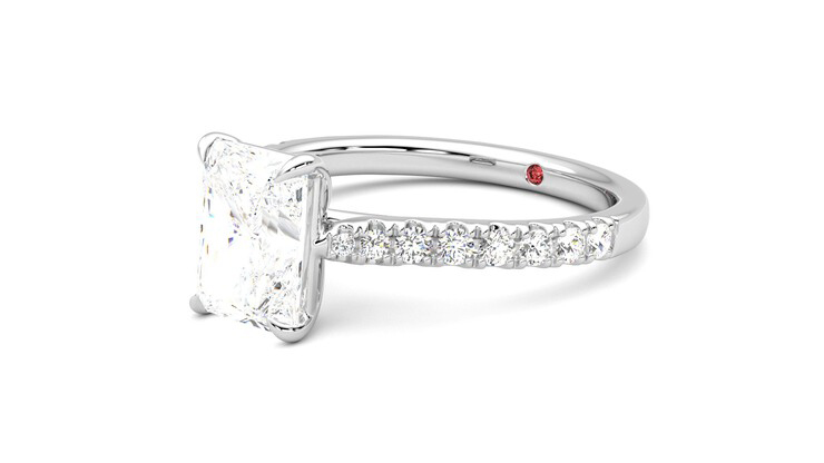 Taylor & Hart Aurora Radiant Engagement Ring 360 degree image 24