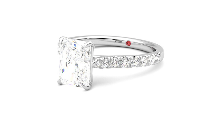 Taylor & Hart Aurora Radiant Engagement Ring 360 degree image 25