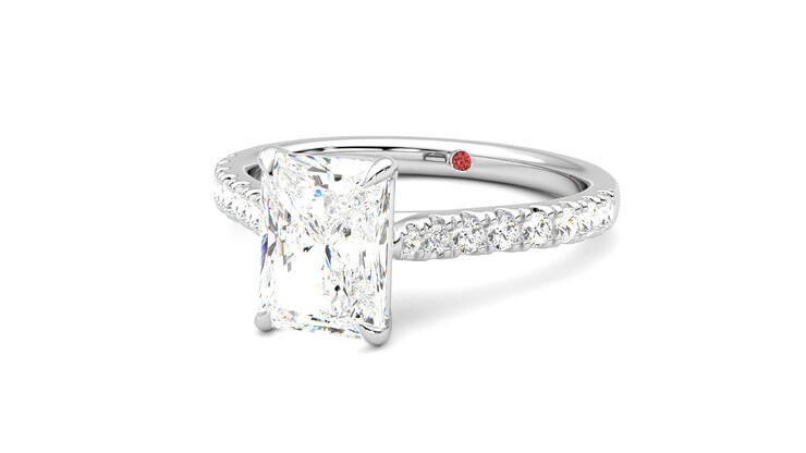 Taylor & Hart Aurora Radiant Engagement Ring 360 degree image 26