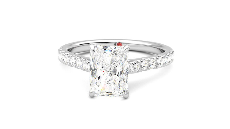 Taylor & Hart Aurora Radiant Engagement Ring 360 degree image 28