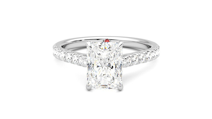 Taylor & Hart Aurora Radiant Engagement Ring 360 degree image 29