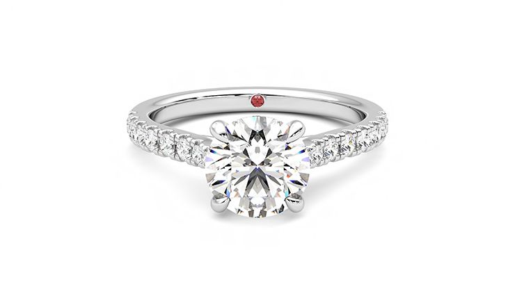 Taylor & Hart Aurora Round Engagement Ring 360 degree image 0