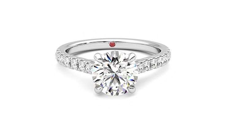 Taylor & Hart Aurora Round Engagement Ring 360 degree image 1