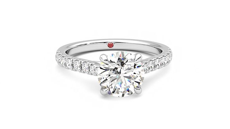 Taylor & Hart Aurora Round Engagement Ring 360 degree image 2