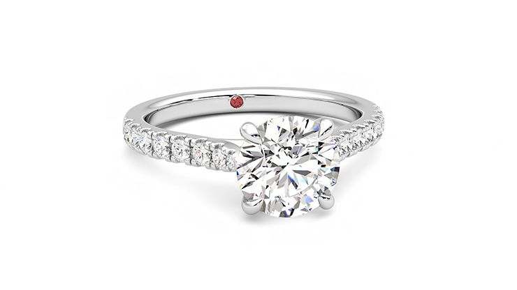 Taylor & Hart Aurora Round Engagement Ring 360 degree image 3