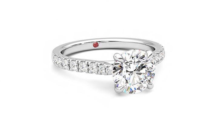 Taylor & Hart Aurora Round Engagement Ring 360 degree image 4