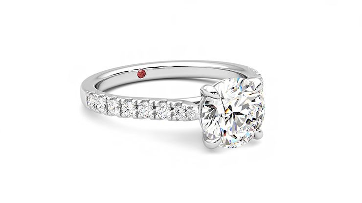 Taylor & Hart Aurora Round Engagement Ring 360 degree image 5