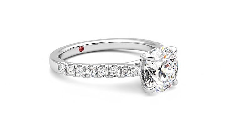 Taylor & Hart Aurora Round Engagement Ring 360 degree image 6