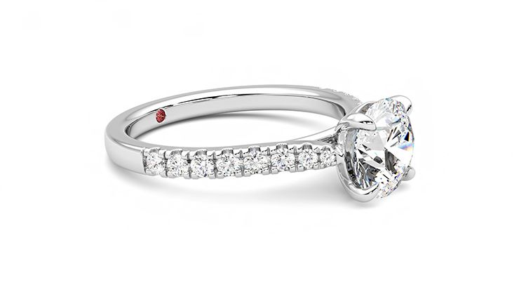 Taylor & Hart Aurora Round Engagement Ring 360 degree image 7