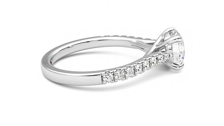 Taylor & Hart Aurora Round Engagement Ring 360 degree image 10
