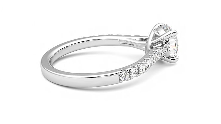 Taylor & Hart Aurora Round Engagement Ring 360 degree image 11