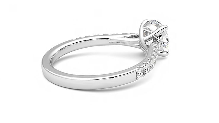 Taylor & Hart Aurora Round Engagement Ring 360 degree image 12