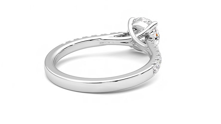 Taylor & Hart Aurora Round Engagement Ring 360 degree image 13