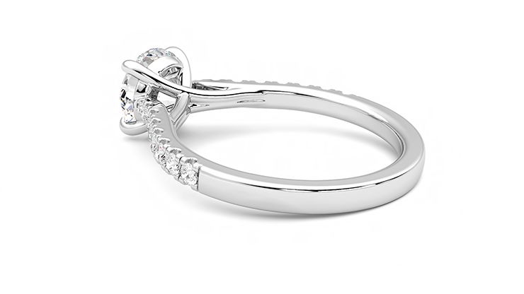 Taylor & Hart Aurora Round Engagement Ring 360 degree image 18