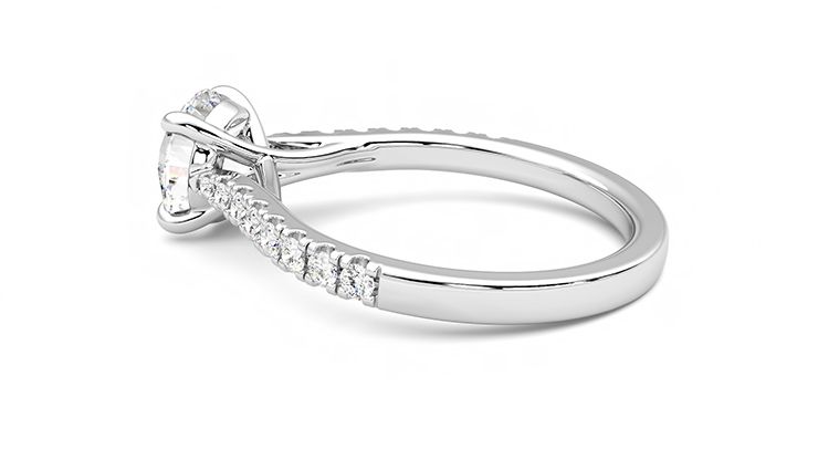 Taylor & Hart Aurora Round Engagement Ring 360 degree image 19