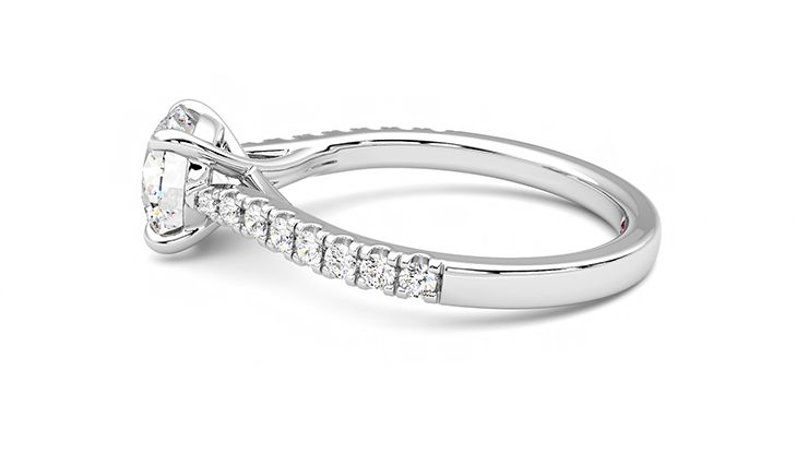 Taylor & Hart Aurora Round Engagement Ring 360 degree image 20