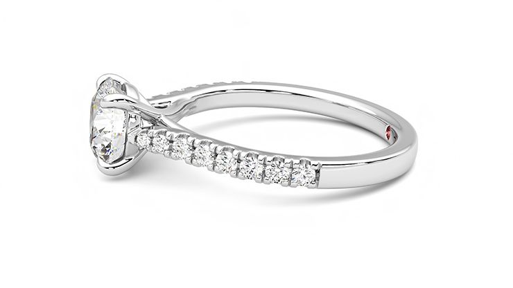 Taylor & Hart Aurora Round Engagement Ring 360 degree image 21