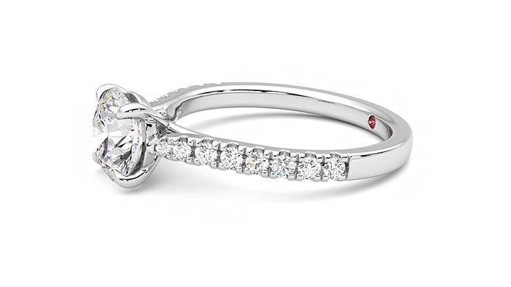Taylor & Hart Aurora Round Engagement Ring 360 degree image 22