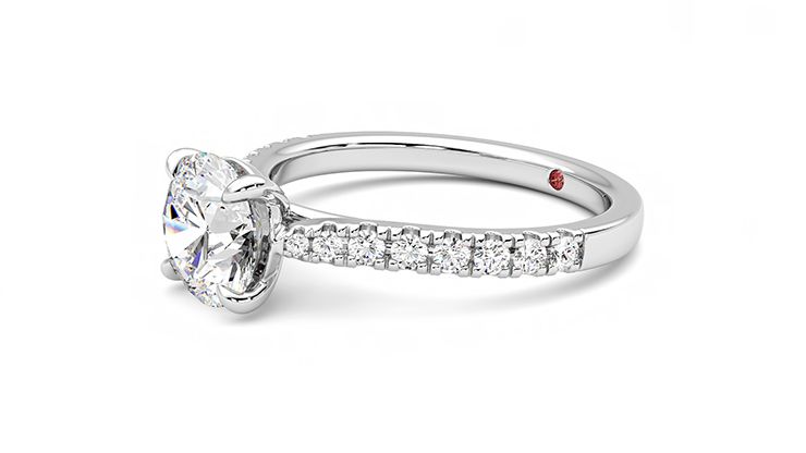 Taylor & Hart Aurora Round Engagement Ring 360 degree image 23