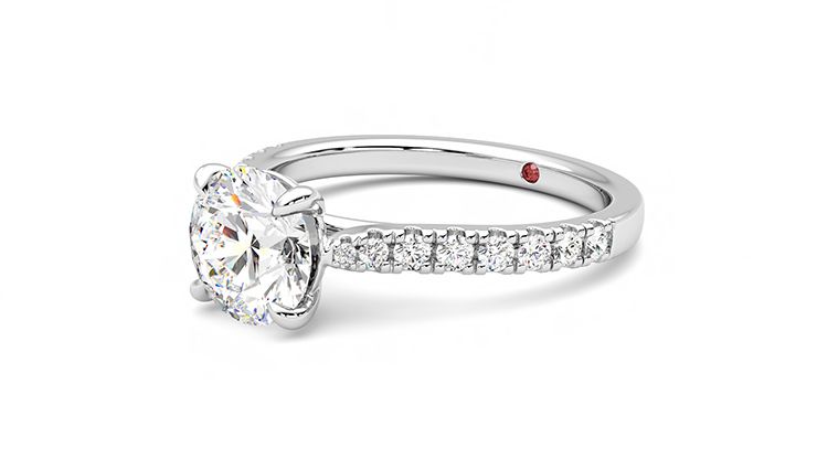 Taylor & Hart Aurora Round Engagement Ring 360 degree image 24