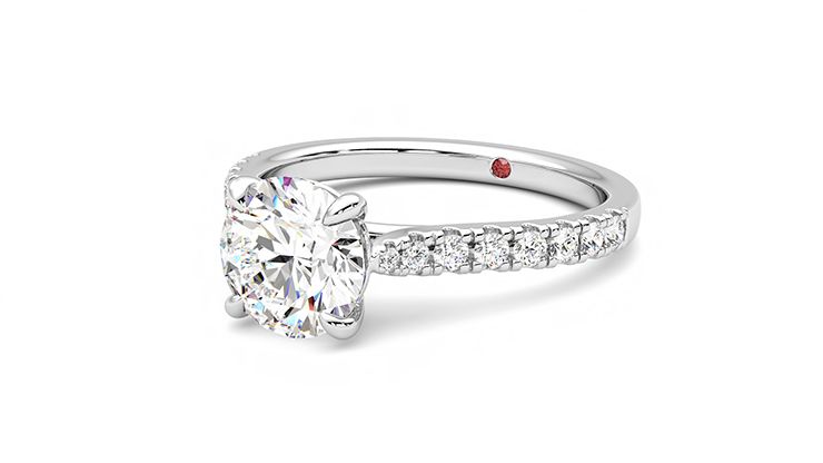 Taylor & Hart Aurora Round Engagement Ring 360 degree image 25