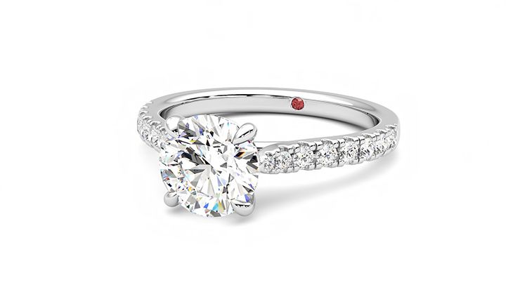 Taylor & Hart Aurora Round Engagement Ring 360 degree image 26