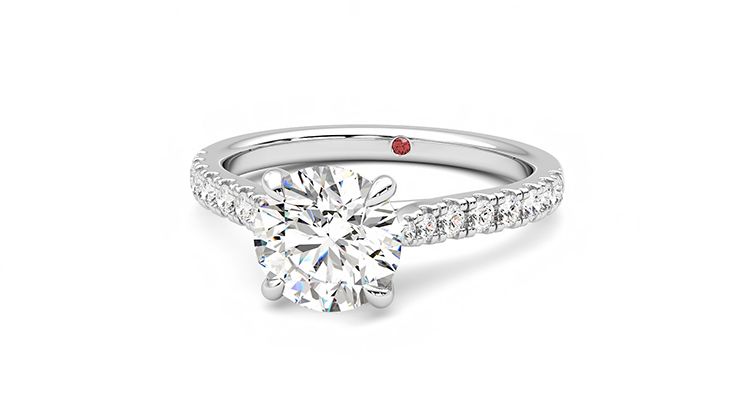 Taylor & Hart Aurora Round Engagement Ring 360 degree image 27