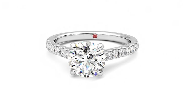 Taylor & Hart Aurora Round Engagement Ring 360 degree image 28
