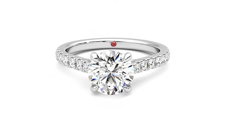 Taylor & Hart Aurora Round Engagement Ring 360 degree image 29
