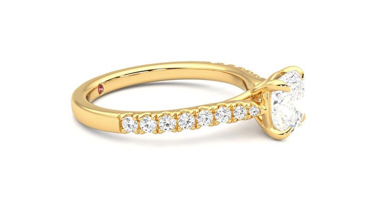 Taylor & Hart Aurora Cushion Engagement Ring 360 degree image 8