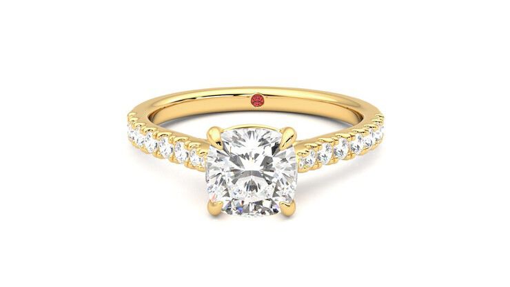Taylor & Hart Aurora Cushion Engagement Ring 360 degree image 29