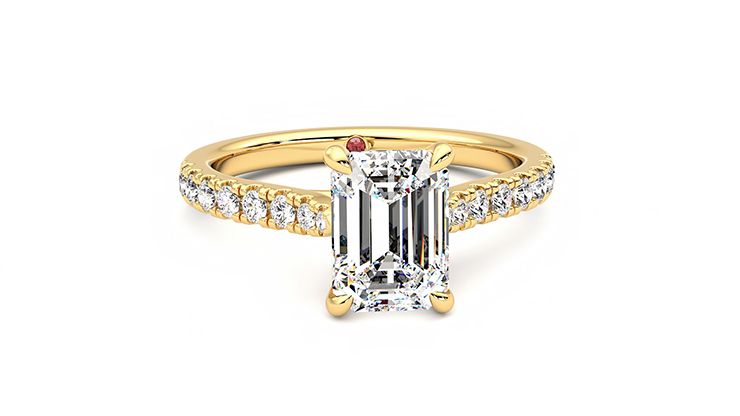 Taylor & Hart Aurora Emerald Engagement Ring 360 degree image 2