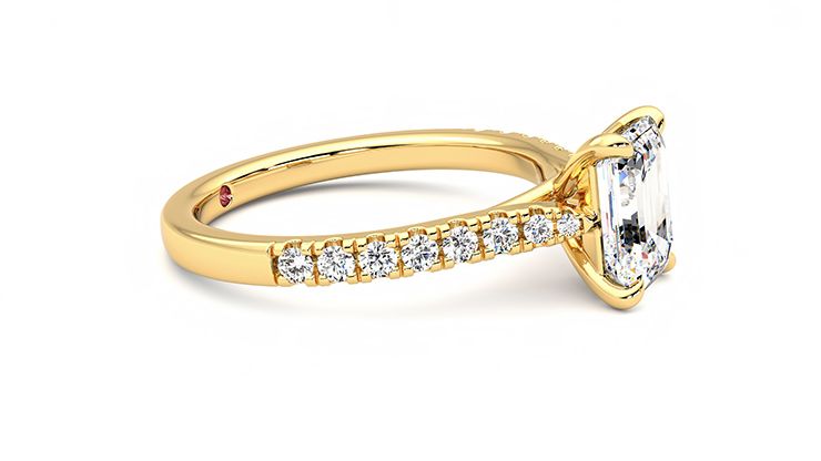 Taylor & Hart Aurora Emerald Engagement Ring 360 degree image 8