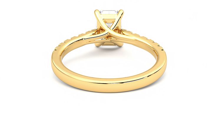 Taylor & Hart Aurora Emerald Engagement Ring 360 degree image 15