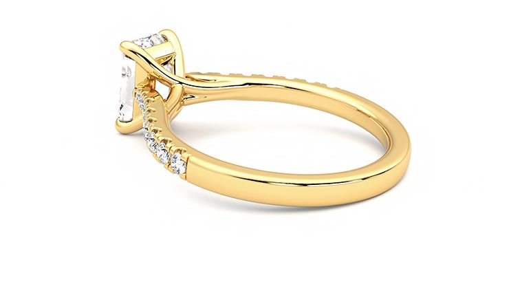 Taylor & Hart Aurora Emerald Engagement Ring 360 degree image 18